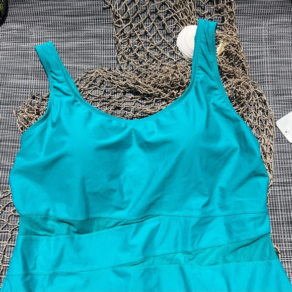 Catalina Mesh Front Swimsuit Teal Size 3X NWT - Picture 2 of 7